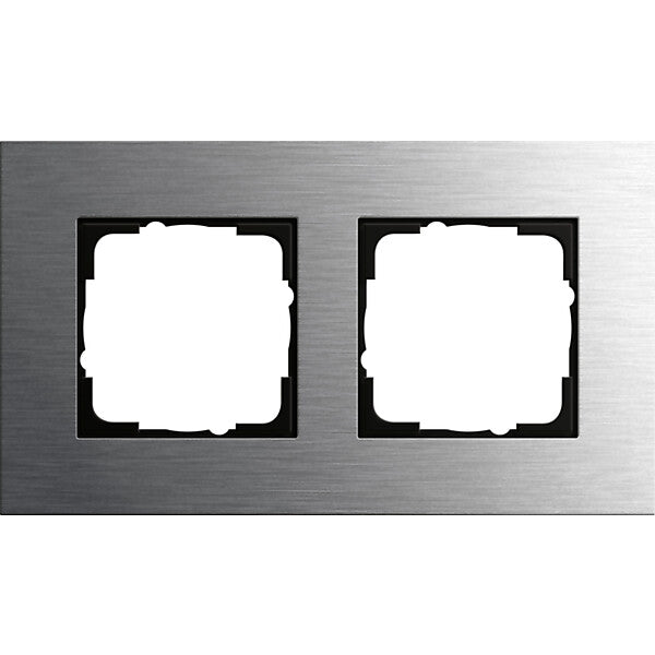Gira Abdeckrahmen 2fach edelstahl 0212219
